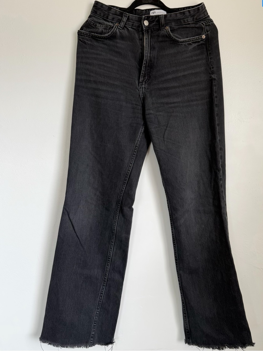 Zara Black Flared High-Rise Jeans